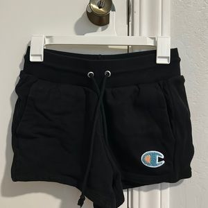 Black champion sweat shorts (size small)